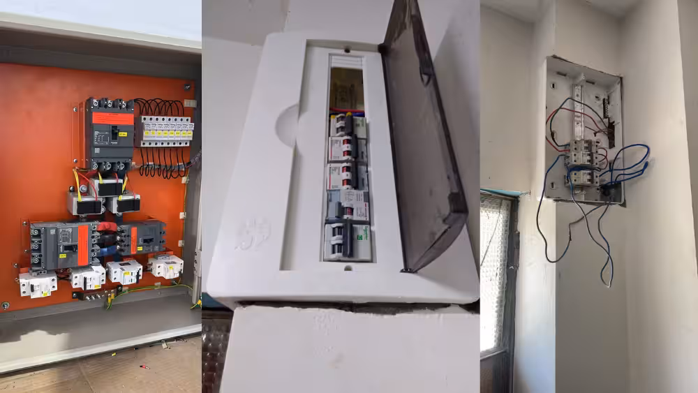 Mockup boxes of a tap bolts and nuts set